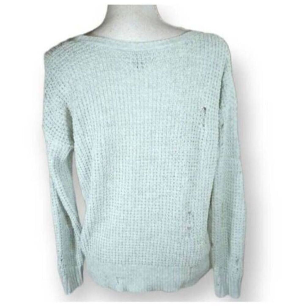 AMERICAN EAGLE OUTFITTERS MINT DISTRESSED SWEATER SZ.XS EUC. - Picture 3 of 5